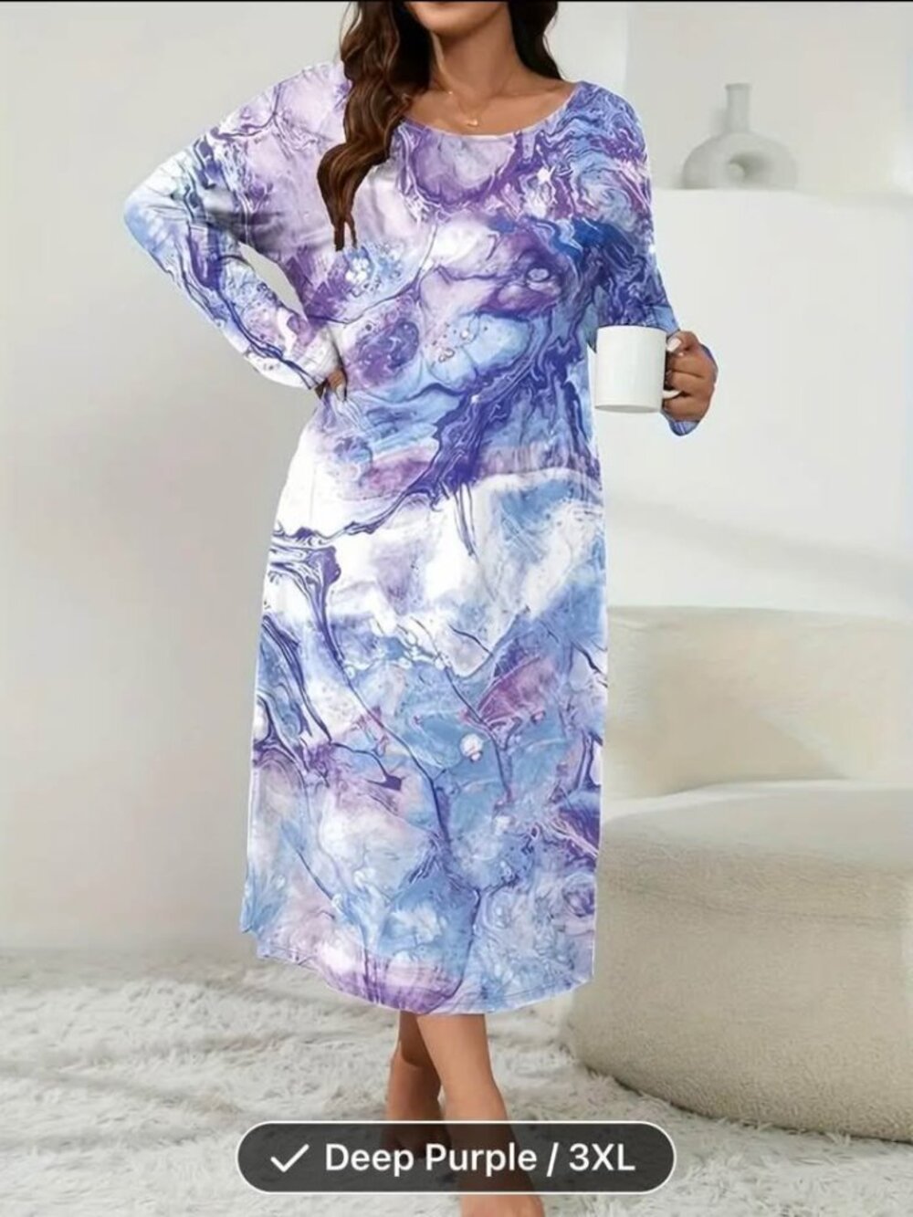 Ladies 3XL Purple tie dye dress 12.00